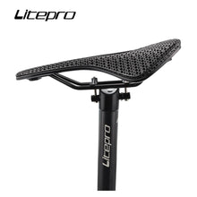 Micronew-Litepro Folding Bicycle Hollow Racing 3D Printed Beehive Structure Wear Resistant Saddle MTB Bike Comfortable Honeycomb Cushion