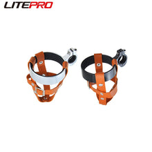 Micronew-Litepro Leather Bottle Cage Anti Shaking Retro Folding Bicycle Aluminum Alloy Bracket Mountain Bike Water Cup Holder