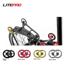 Micronew-Litepro Folding Bike Aluminum Alloy Easy Wheel Modified Portable Push Wheel CNC Ultra-light Palin Cart Wheel For Brompton