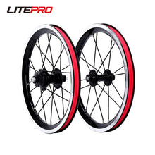 Micronew-Litepro Folding Bike Single Speed Wheelset 14 Inch V Brake 74/85mm Ultralight BMX Wheels Disc Brake 4Bearings Sealed Wheel Rims