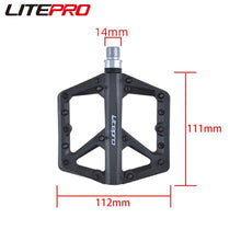Micronew-Litepro MTB Road Bike Nylon Antiskid Chromium Molybdenum Steel 14MM Pedals Folding Bicycle DU Bearing Hollow Non-slip Pedal