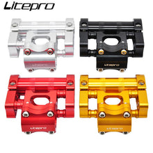 Micronew-Litepro Folding Bike Adjustable Double Stem Aluminum Alloy Deformation Stem Bicycle Porous Adjustable Stem 25.4mm