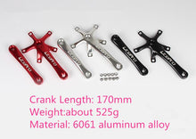 Micronew-Litepro Bicycle Crank Folding road Bike Crankset 170mm Crank arm Square Crankset BCD 130mm Cycling Parts