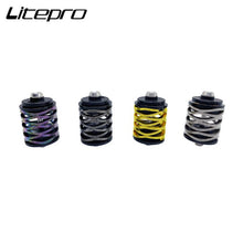 Micronew-Folding Bike Rear Shock Absorber Corrugated Metal Spring Rear Shock Absorber For Brompton Bicycle
