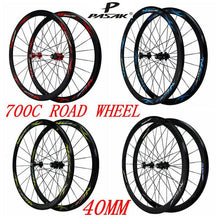 Micronew-PASAK 700C Road Bike Wheels 40MM Flat Strip Ultralight Bicycle Wheel 11 Speed C / V Brake Road Wheel Set