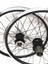 Micronew-20 Inch 406 Folding Bicycle Casette Wheelset V Brake/Disc Brakes Double Aluminum Alloy Rim Sealed Bearing Wheels 28 Hole