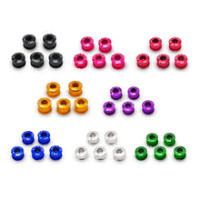 Micronew-Litepro 5 Pieces Mountain Road Bike Bicycle Multicolour Bolts Aluminum Alloy Single Crankset Crank Screws Nut For Chain Wheel