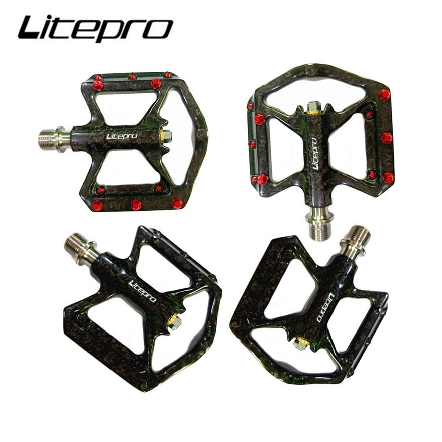 folding bicycle pedals Micronew-Litepro Folding Bicycle Carbon Fiber Titanium Axle Pedal Moun – microNEW Official Store