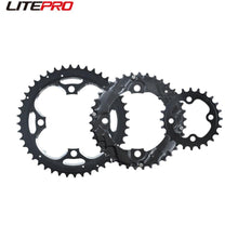 Micronew-Litepro Black Chainring BCD 64 104MM 24 39 44T Bicycle Steel Sprocket For MTB Bike 4 Claws Crank Chainwheel