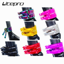 Micronew-Litepro Seat Tube Clamp Double-Layer Adjustment Buckle Titanium Shaft Quick Release Seat Tube Clamp 34.9mm Rod Clip For birdy Bi