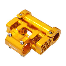 Micronew-Litepro Folding Bike Adjustable Double Stem Aluminum Alloy Deformation Stem Bicycle Porous Adjustable Stem 25.4mm